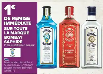 Carrefour Market Bombay saphire bon plan sur toute la marque bombay saphire offre