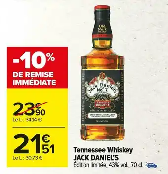 Carrefour Market Jack daniel’s tennessee whiskey offre