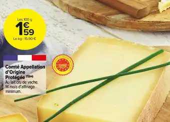 Carrefour Market Comté appellation d’origine protégée offre