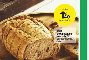 Carrefour Market Pain de campagne aux noix offre