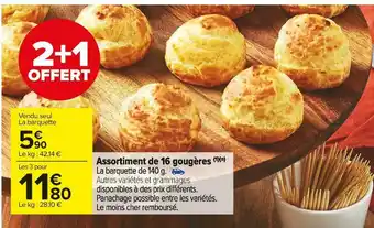 Carrefour Market Assortiment de 16 gougères offre