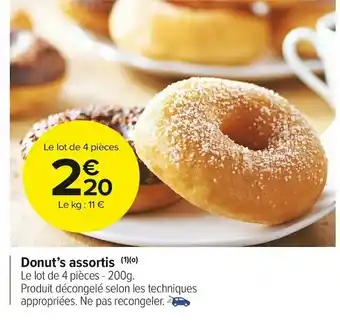 Carrefour Market Donut’s assortis offre