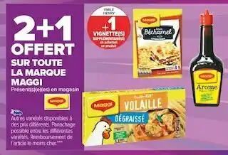 Carrefour Market Maggi bon plan sur toute la marque maggi offre