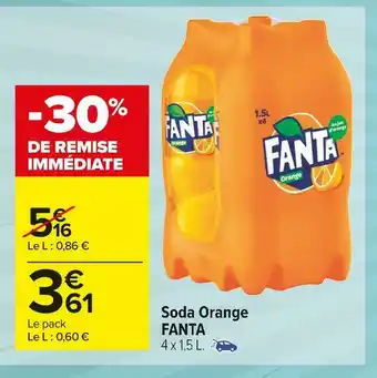 Carrefour Market Fanta soda orange offre