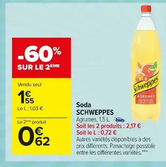 Carrefour Market Schweppes soda offre