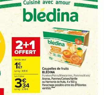 Blédina coupelles de fruits