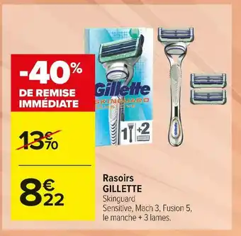 Carrefour Market Gillette rasoirs offre