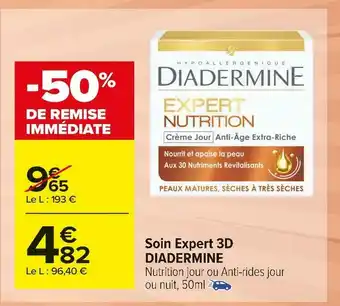 Carrefour Market Diadermine soin expert 3d offre