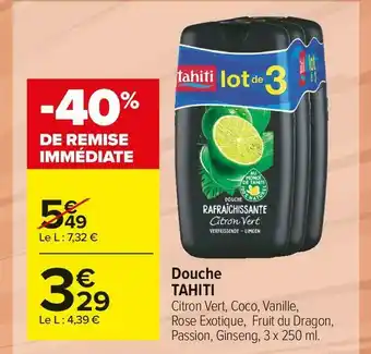 Carrefour Market Tahiti douche offre