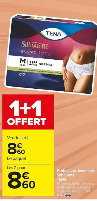 Carrefour Market Tena protections féminines silhouette offre