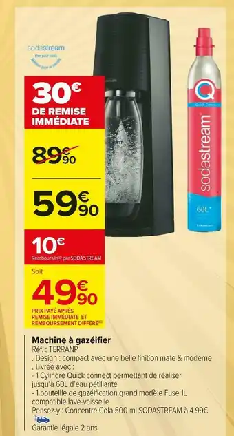 Carrefour Market Machine à gazéifier offre