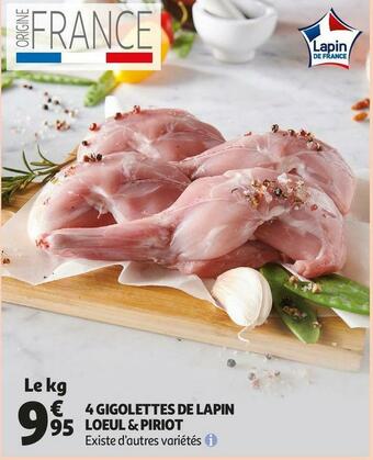 Auchan Loeul & piriot 4 gigolettes de lapin offre