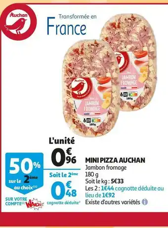 Auchan Auchan mini pizza offre