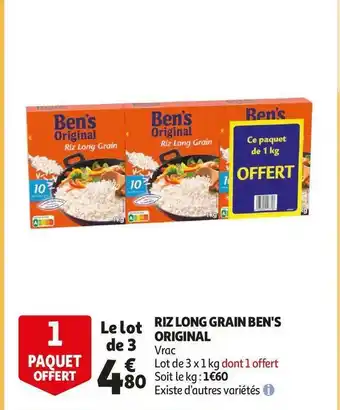 Riz long grain ben's original
