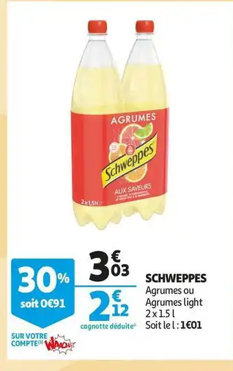 Auchan Schweppes schweppes offre