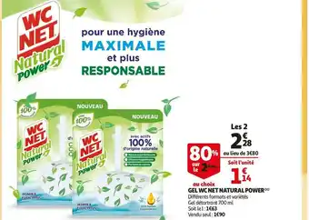 Auchan Wc net gel wc net natural power offre