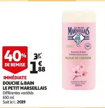 Auchan Le petit marseillais douche & bain offre