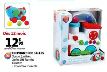 Auchan One two fun elephant pop balles offre