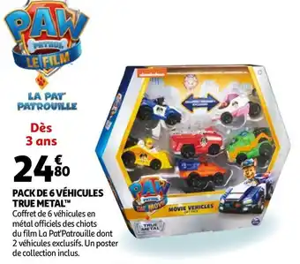Auchan True metal pack de 6 véhicules offre