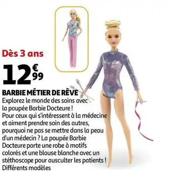 Auchan Barbie barbie métier de rêve offre