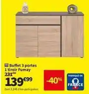 Conforama Buffet 3 portes 1 tiroir fumay offre