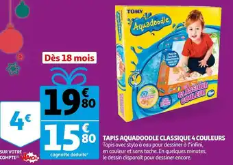 Auchan Aquadoodle tapis aquadoodle classique 4 couleurs offre
