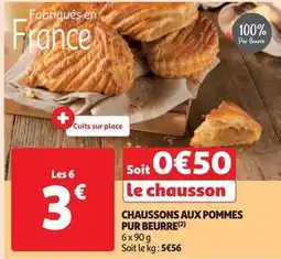 Auchan Supermarché Chaussons aux pommes pur beurre offre