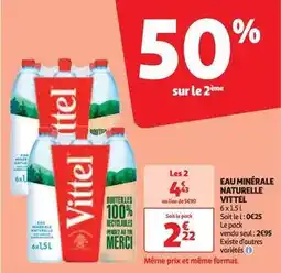 Auchan Supermarché Vittel - eau minérale naturelle offre