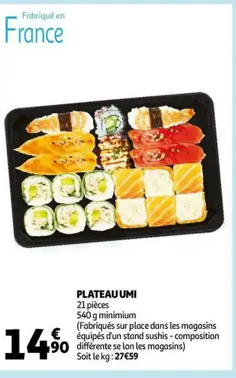 Auchan Plateau umi offre