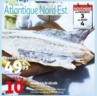 Auchan Morue salée séchée offre