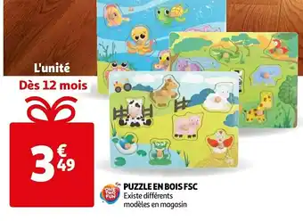 Auchan Puzzle en bois fsc offre