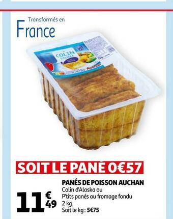 Auchan Auchan panés de poisson offre