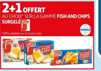 Auchan Findus bon plan sur la gamme fish and chips surgelée de la marque findus offre