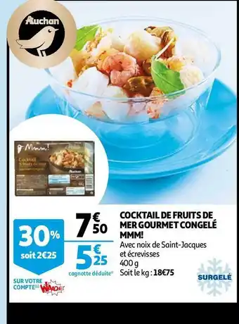 Auchan Mmm! cocktail de fruits de mer gourmet congelé offre