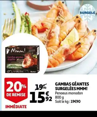 Auchan Mmm! gambas géantes surgelées offre