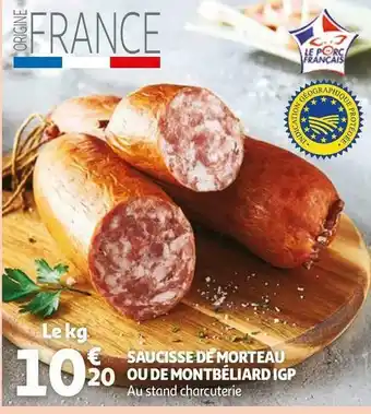 Auchan Saucisse de morteau ou de montbéliard igp offre