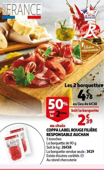 Auchan Auchan coppa label rouge filière responsable offre