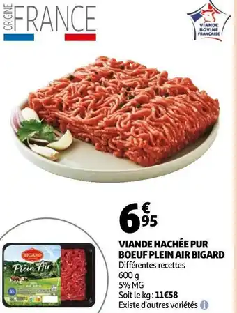Auchan Bigard viande hachée pur boeuf plein air offre