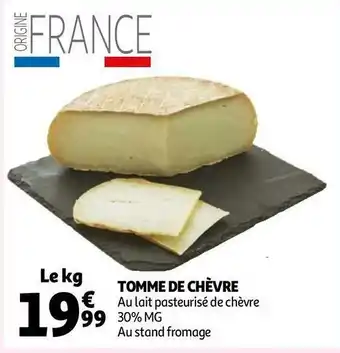 Auchan Tomme de chèvre offre