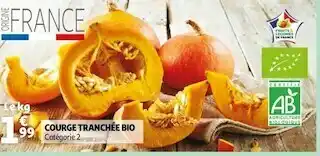 Auchan Courge tranchée bio offre