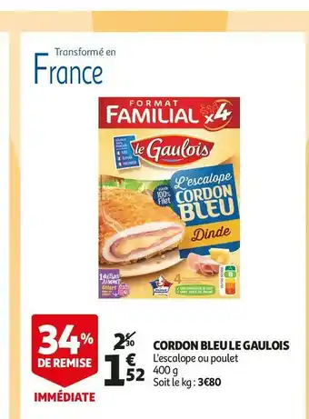 Auchan Le gaulois cordon bleu offre