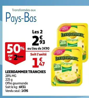 Auchan Leerdammer leerdammer tranches offre
