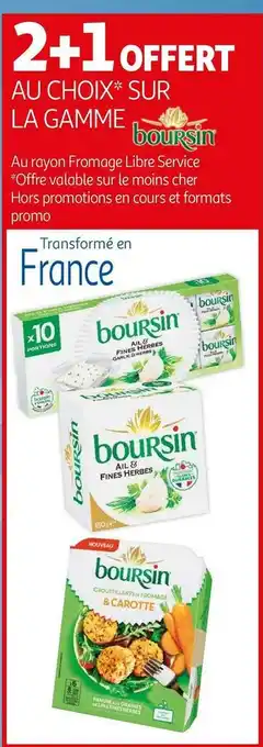Auchan Boursin bon plan sur la gamme boursin offre