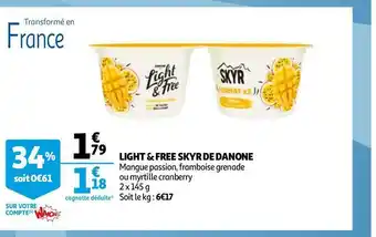Auchan Danone light & free skyr offre