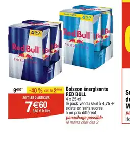 Cora x Carrefour Boisson énergisante RED BULL offre