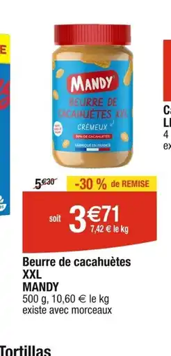 Cora x Carrefour Beurre de cacahuètes XXL offre