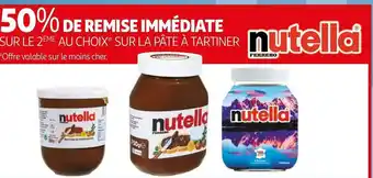 Auchan Nutella bon plan sur la pâte à tartiner de la marque nutella offre