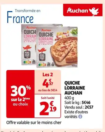 Auchan Supermarché AUCHAN QUICHE LORRAINE offre