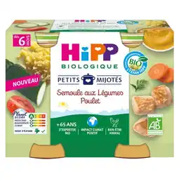 Auchan Pots Petits Mijotés Hipp Biologique offre