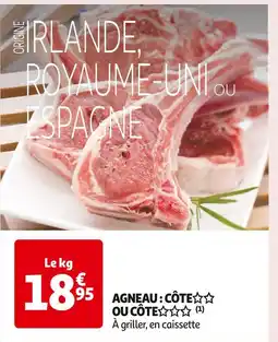 Auchan Supermarché Agneau : Côte ou Côte offre